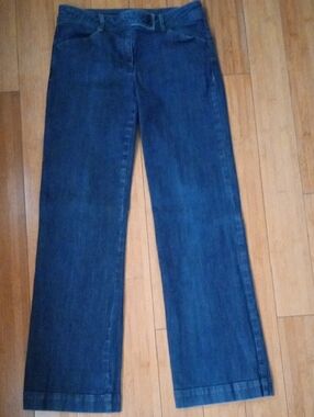 Talbots Signature Tab-Waist Trouser Boot Denim Jeans. Size 6/28